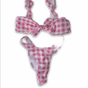 Pink Checkered Bikini
